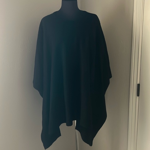 +Beryll black cashmere poncho sweater